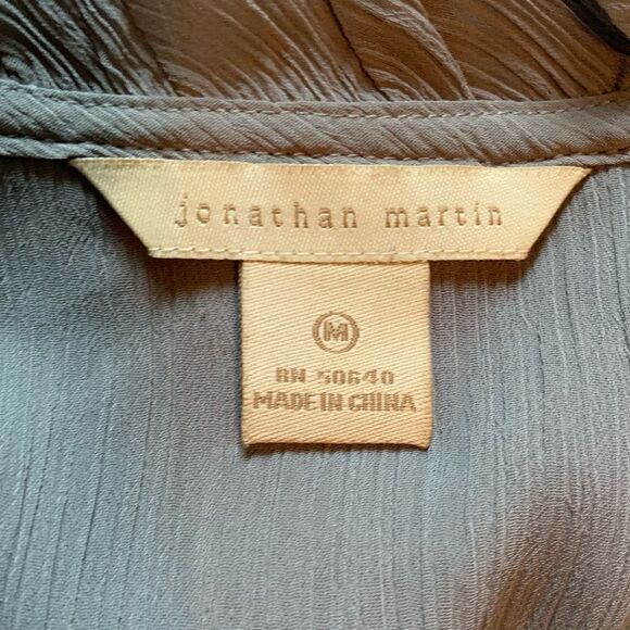 3 for $30! Jonathan Martin grey patterned blouse - Picture 4 of 15